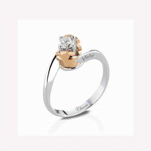 Anello Le Bebé Donna I Solitari in Oro bianco Diamante 0.1 Ct LBB222-14 - LBB222-14